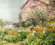 Frank Alfred Bicknell Miss Florence Griswald's Garden china oil painting artist